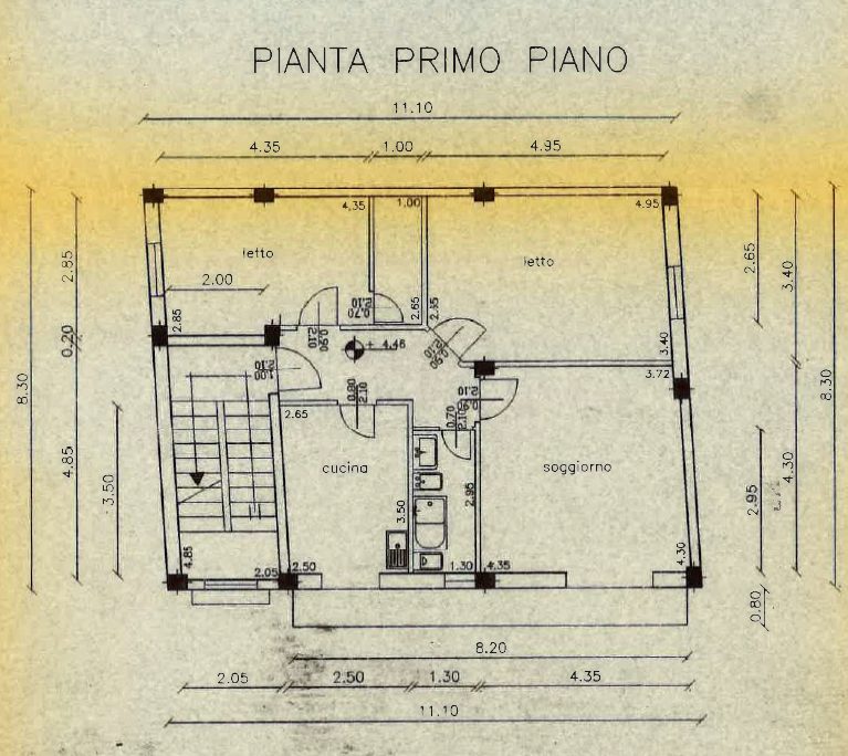 Planimetria originale dell'appartamento